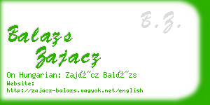 balazs zajacz business card